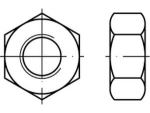 Hexagon nut DIN 934-8 M 12x1.5, galvanised Fine thread