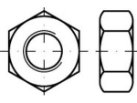 Hexagon nut DIN 555 M 8, polyamide similar to DIN 934