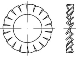 Serrated lock washer DIN 6798 A 21, galvanised
