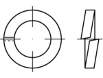 Federringe DIN 7980 5 mm, verzinkt