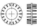 GEKA dowel, double-sided M 20x80x50 galvanised DIN 1052 Type C10