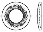 Teckentrup locking edge disc Z 8x12.7x1.4 mm Z = For cheese head screws