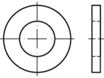 Sluitring DIN 1440 18 mm, gegalvaniseerd, 100 HV voor bouten 18 mm