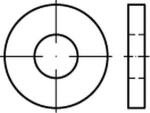 Unterlegscheibe DIN 7349 200HV 17 mm, verzinkt für Gewinde M 16