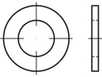 Sluitring DIN 7989 14 mm, thermisch verzinkt voor M 12 draad