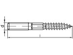 Stockschraube, A2 8x80 mm Edelstahl