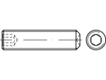 Stelschroef DIN 916-A2 M 4x12 mm Roestvrij staal, ringblad