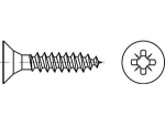 Chipboard screw countersunk head 5.0x100 mm, partially threaded, A2 Pozi-Drive, stainless steel