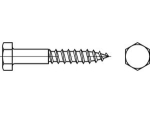 Kruiskopschroef DIN 571-A2 10x70 mm roestvast staal