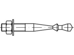 Anchor rod, short version FHB II-A S M 12x75/100 A4 fischer Highbond stainless steel A4
