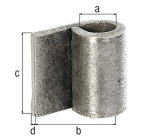 Anschweißband 80x13x40 mm GAH 411374