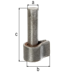 Hook for welding on 24x13x65 mm GAH 411008