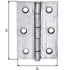 Rolled hinge 80x58 mm, K2 half-width GAH 345914