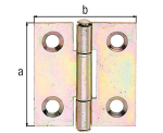 Hinge 60x60 mm, vertically rolled VA GAH 361266