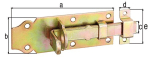 Lock bolt 100x44 mm, mon. loop GAH 56
