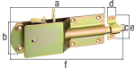 Safety stall latch 200x70 mm GAH 124182
