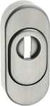 Frame PZ Sliding rosette ZA 74x33 mm 15 mm thickness Stainless steel, with pull protection