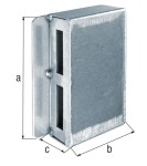 Tegenkast voor slotkast 40x89x188 mm onbewerkt GAH 413668