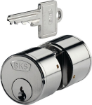 Korte cilinder 60 mm mat vernikkeld. BKS