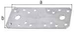 Platte connector 135x55x2,5 mm gegalvaniseerd. GAH 330057