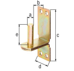 DII hook on plate 13x35x100 mm, galvanised. GAH 311438