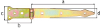 Throwing hanger, light 252x48 mm, galvanised. GAH 315146