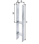 H-post anchor Width 121 mm GAH 213848