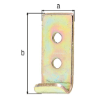 Locking hook 34x25x2 mm, straight GAH 347871