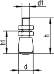 Führung mit Nylonrolle Nr. 449S, verzinkt Helm