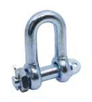 Schäkel DIN 82101 Ng 0,4 Form C verzinkt WLL 0,4 t mit Bolzen,Mutter und Splint