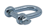 Schäkel gerade Form 3/16" verzinkt, Bolzen Ø 5 mm WLL 0,08 t