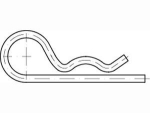 Federstecker einfach 2 mm verzinkt