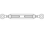 Turnbuckle DIN 1480 with Ö+Ö M 10x125 mm, galvanised
