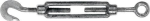 Spanschroef DIN1480 gegalvaniseerde w.haak u.oog L.238-318 mm M12