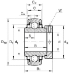 Radial insert ball bearing GE20-XL-KRR-B INA