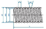 Rolled trapezoidal threaded spindle TR10x3, 1000 mm long right-handed