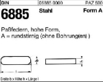 Passfeder DIN 6885 A 16x10x30 mm