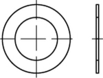 Schijfring DIN 988, onbewerkt PS 30x42x1,0 mm