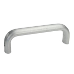 Straight bow handle GN 565.1-26-164-BL Polished aluminium
