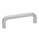 Straight bow handle GN 565-20-160-BL Polished aluminium