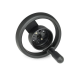 Speichenhandrad für Stellungsanzeiger GN 522.8-160-K14-D Elesa, PP schwarz