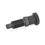 Rastbolzen mit Knopf GN 817-4-4-B ohne Kontermutter, Knopf PA SW