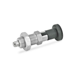 Detent bolt with detent lock GN 617.1-10-AK-NI Stainless steel, with lock nut