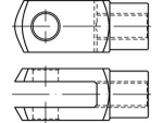 Gabelkopf DIN 71752 G 12x1,25x24 mm, verzinkt Feingewinde