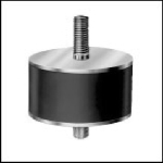 Gummi-Metall-Puffer A-50x40 mm, 55° Shore A M 10 verzinkt AG/AG