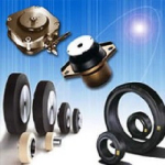 Rubber-metal buffer D-100x36 / 55° Shore A M 16 AG/rubber, oscillating metal