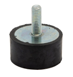 Gummi-Metall-Puffer D-25x18 / 55° Shore A M 6 AG/Gummi, Schwingmetall