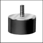 Gummi-Metall-Puffer D-50x21 mm, 55° Shore A M 10 verzinkt AG/Gummi