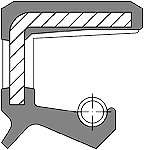 radial shaft seal 17x28x7 BAUM2SLX7 75 FKM 585, Simrit