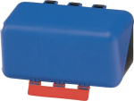 Beveiligde opbergdoos 236x120x120 mm, blauw, slagvast GEBRA Secu-Box Mini